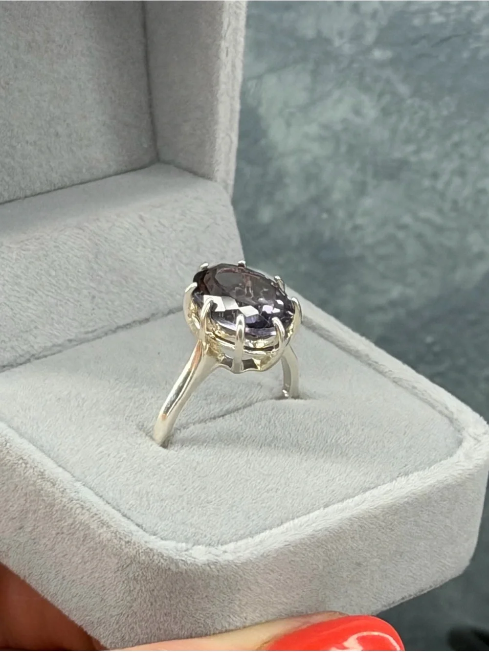 Sold!! Natural Alexandrite 6.05CT Certified 925 Sterling Silver Ring 7.5